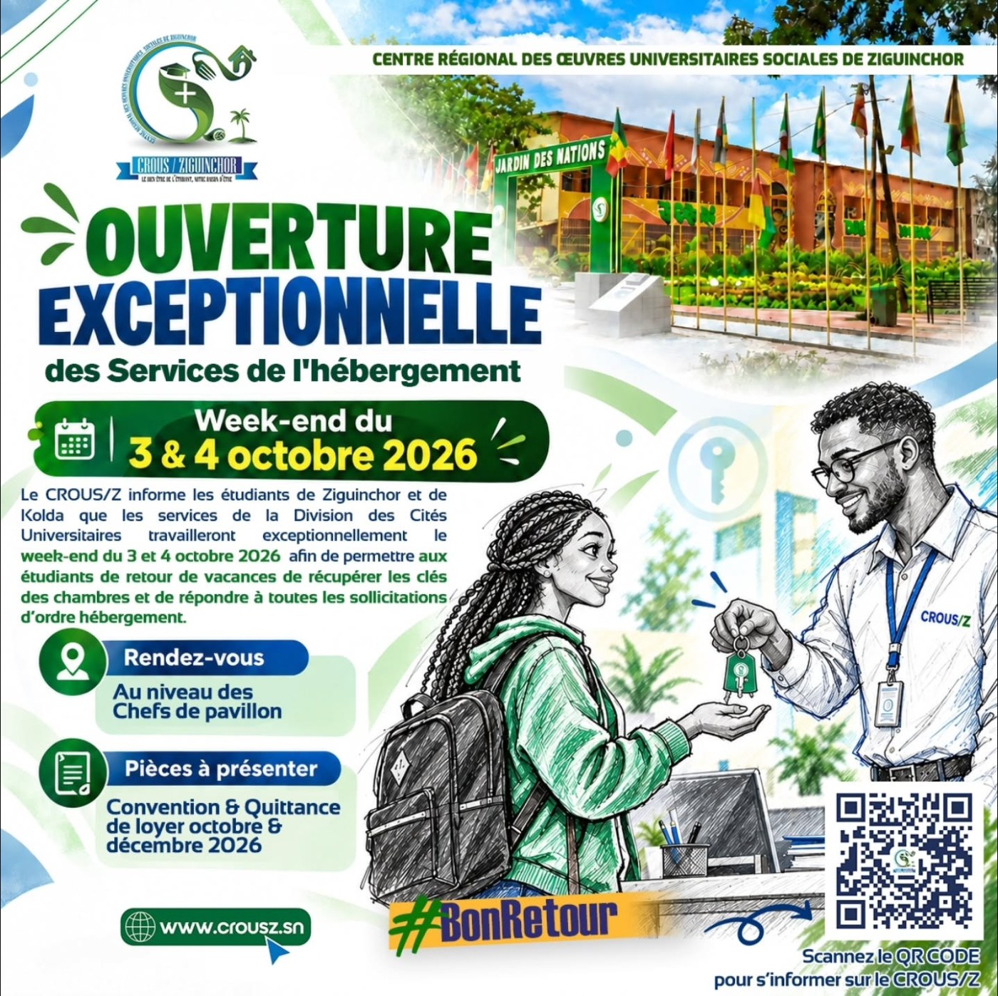 University Residences Division poster on key collection