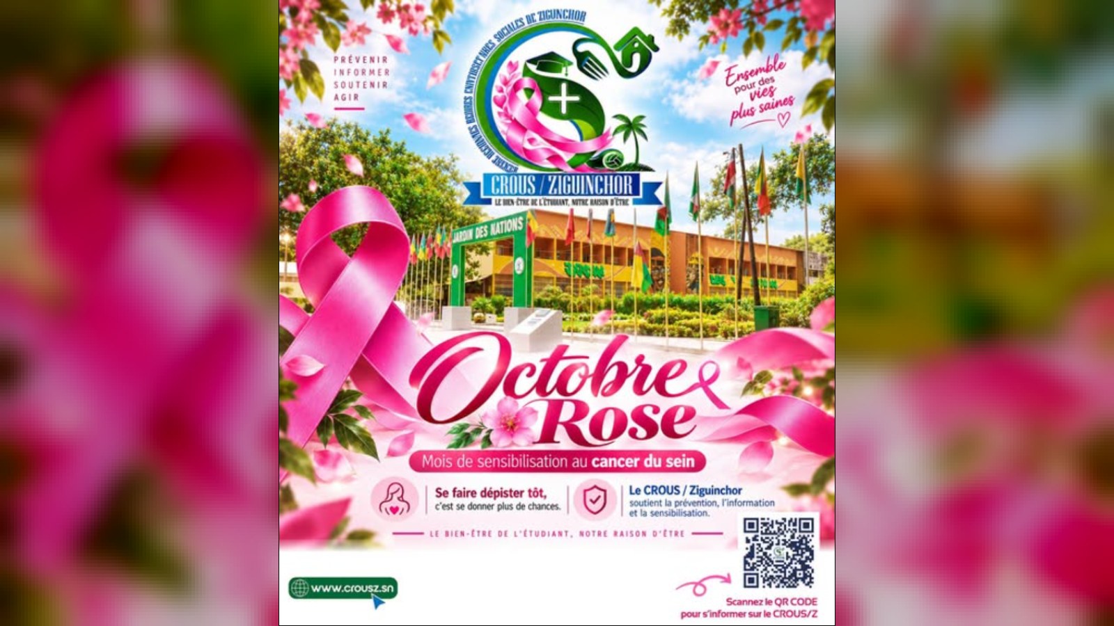 Octobre Rose : le CROUS de Ziguinchor se mobilise pour la prévention du cancer du sein